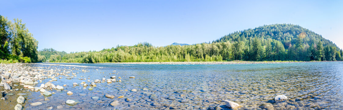  Mesmerizing view of the Vedder River winding through Chilliwack, BC, Canada
