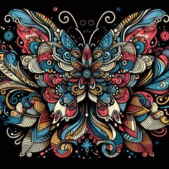 abstract background with butterflies
