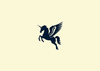 Vector illustration of Pegasus Logo Design