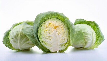 Fototapeta premium Cabbage on white background. Cabbage Isolated.