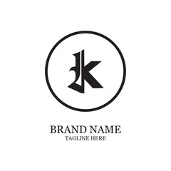 unique and simple letter k logo