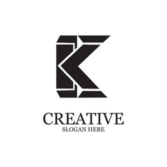 unique and simple letter k logo