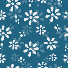 Seamless floral pattern textile vector background