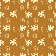 Seamless floral pattern textile vector background