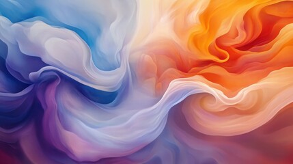 Obraz premium Abstract swirling colors in vibrant hues create a dynamic and fluid visual experience.