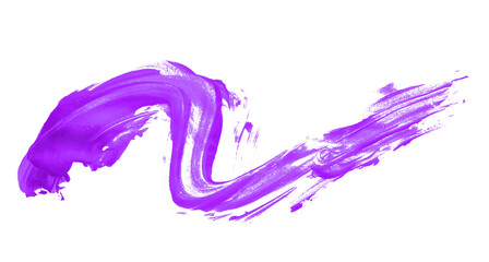 Purple brush strokes set on transparent background.