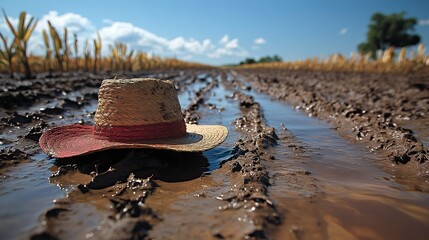 Drought conditions worsened by the combined effects of global warming and climate change, impacting agriculture and water supplies.
