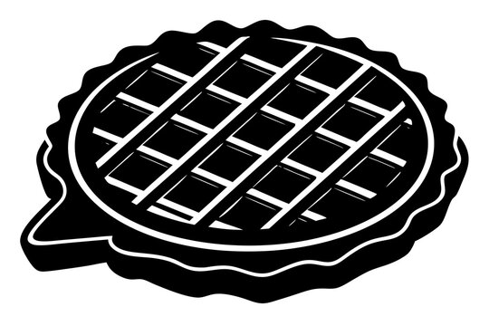 recommend clip art: Belgian Waffle Silhouette of a Delicious Waffle Treat