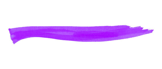 Purple brush strokes set on transparent background.
