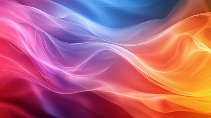 Obraz premium Abstract Background of Wavy Lines in Vibrant Colors