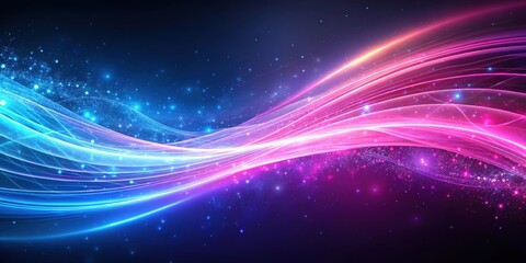 Obraz premium Abstract pink blue light trail creative cosmic background, explosion, hyper jump, galaxy, speed of light, neon, glowing