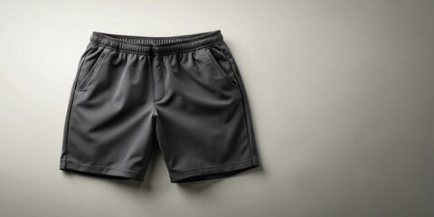 Essential black shorts mockup with cut out on background, clothing, apparel, mockup, template, black, shorts, fashion, style