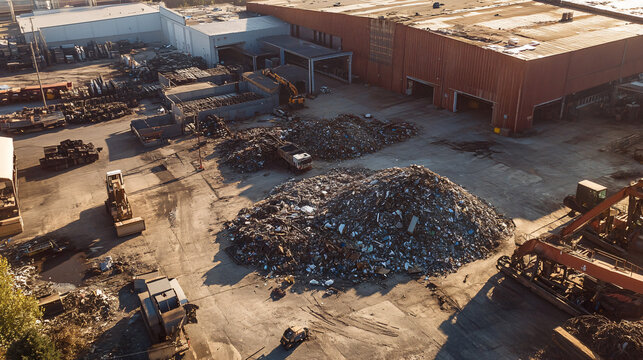 A facility that recycles materials for the manufacturing industry to promote sustainability.