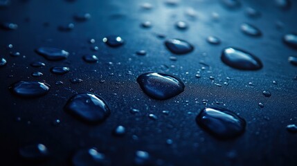 Water Droplets on a Dark Surface