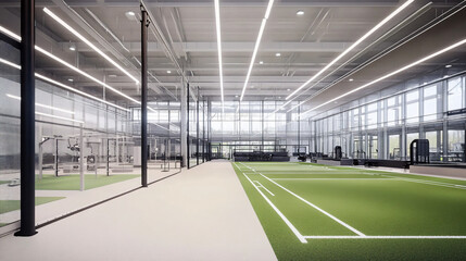 A facility that produces high-performance sports equipment using cutting-edge materials.