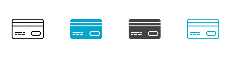credit card icon set for web and mobile app