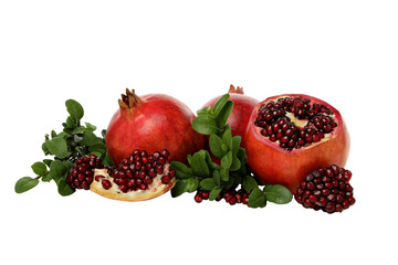 PNG,Juicy pomegranate, isolated on white background