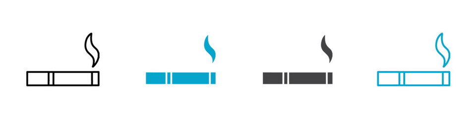 cigarette icon set for web and mobile app