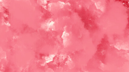 Watercolor pink background. Abstract pink texture. Soft and cloudy watercolor stain of pink paint texture.