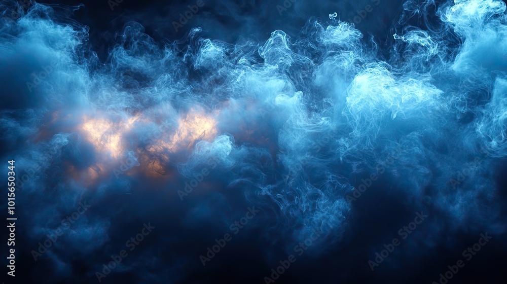 Canvas Prints wisps of blue smoke intertwined with light effects, creating a mystical and captivating visual ideal