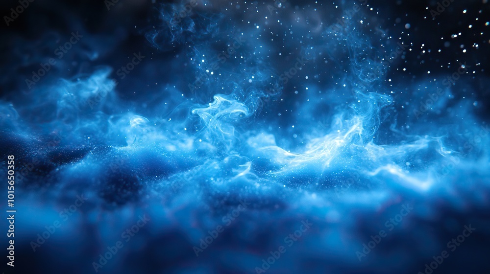 Canvas Prints wisps of blue smoke intertwined with light effects, creating a mystical and captivating visual ideal