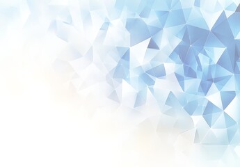Obraz premium 青と白の多角形の抽象的な背景