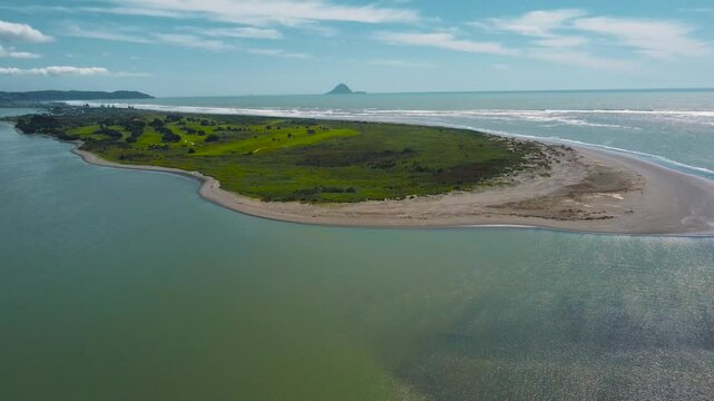 Aerial view of bay