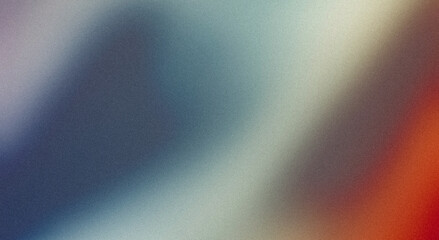Elegant multicolored glowing grainy backdrop design. Soft orange blue purple gray color noisy gradient texture, bright, shine, glow, Vibrant, noise texture effect banner and poster.