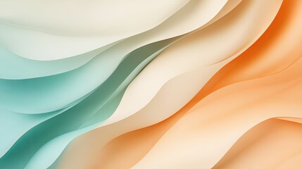 Flowing abstract waves in soft pastel colors