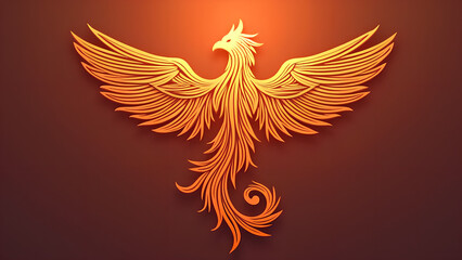 Fototapeta premium Abstract Phoenix Logo only lines