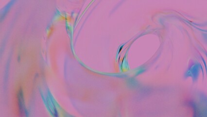 Colorful curve and curl of a crystal texture (3D Rendering)