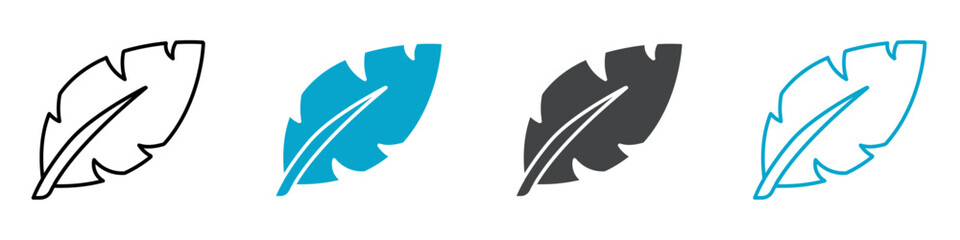 feather icon set illustration logo