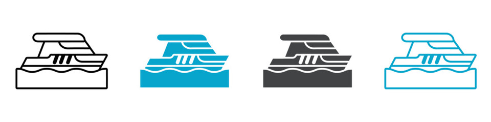ferry icon set illustration logo