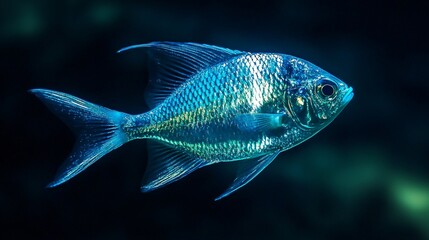 Fototapeta premium Shimmering Hatchetfish with Reflective Scales