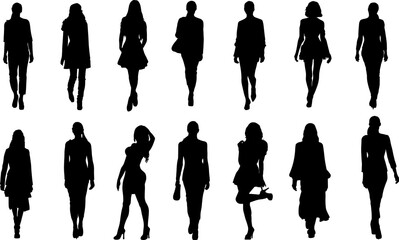 LADIES FASHION MODELS SILHOUETTE PACK 1