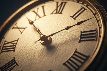 Close-up of a vintage clock face highlighting time and craftsmanship.