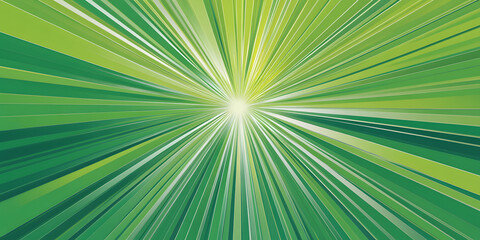 Green Radiating Rays Creating an Energetic Effect
