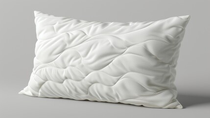 A modern white pillow with a wavy, sculpted texture that adds depth and interest. Set against a neutral background, this pillow brings a soft, contemporary feel to any decor.