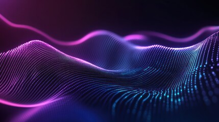 Obraz premium Abstract Wavy Digital Pattern