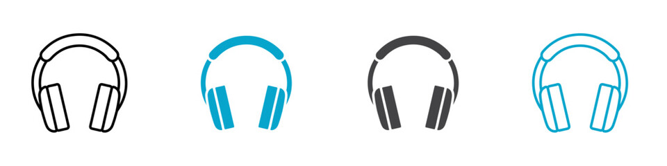 headset icon isolated on white background