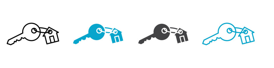 house key icon isolated on white background