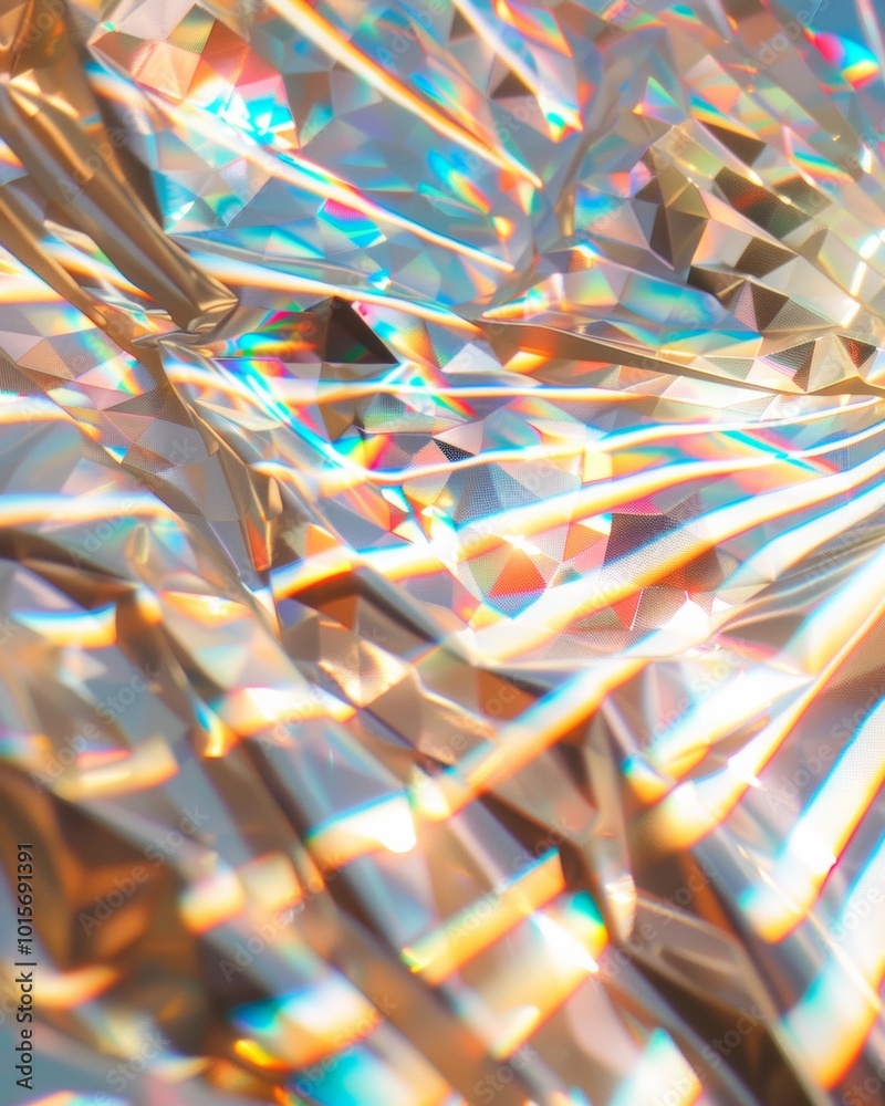 Aufkleber Vibrant Multicolored Abstract Sequin Background with Illusion of Movement and Light