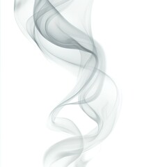 A swirling ghostly mist, isolated on a clean white background, translucent and eerie
