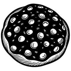 Sweet chocolate biscuits cookies tasty food isolated on white background