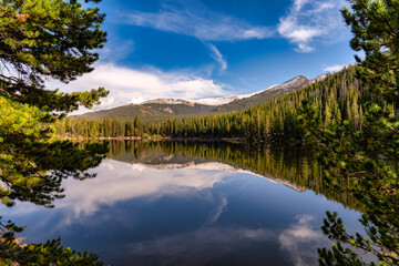 Fall colors and autumn in Rocky Mountain National Park, Colorado. Estes Park, Colorado.