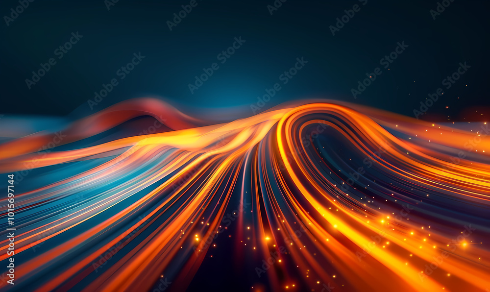 Wall mural abstract background with wave