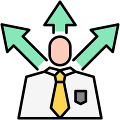 Opportunity Icon. Growth Chance Offer Pictogram Graphic Illustration. Isolated Simple Filled Line Icon For Infographic, App and Web Button.