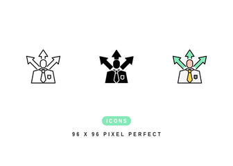 Opportunity Icon. Growth Chance Offer Pictogram Graphic Illustration. Isolated Simple Line Icon For Infographic, App and Web Button.