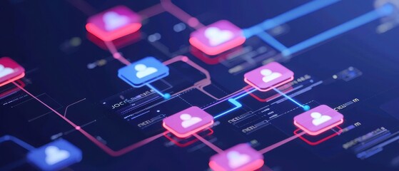 Digital flowchart displaying the human resource procedure for identifying and targeting suitable candidates, emphasizing clarity in each step and decision point.