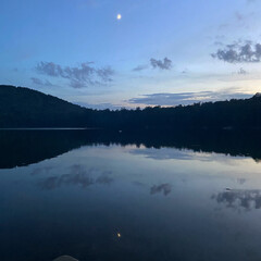 Lake view surrounded by mountains